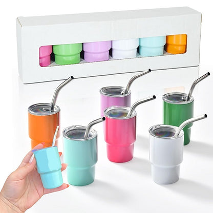 Jiageng JG20375282 Pack Of 6 Mini Sippy Cup With Straw