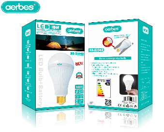 Aerbes AB-Z1042 15W White Rechargeable Light Bulb E27