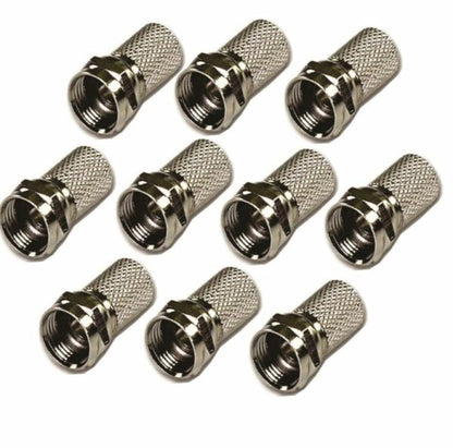 Self Tightening F-Head TV Screw  Connector  100 Pieces