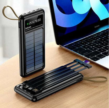 Wolulu 20000mah Solar Power  Bank with Cable Attached