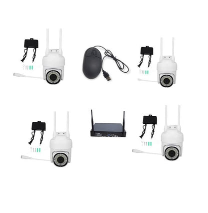 Aerbes 4 x 2mp Ball Machine Wifi  Camera NVR Set VMS Remote  Access & App Control