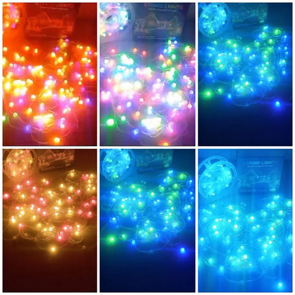 ZYF-168 50M RGB Frosted Balls 2835LED String Lights 220V