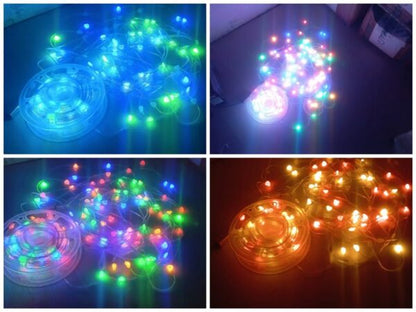 ZYF-162 50M RGB Frosted Hearts 2835LED String Lights 220V