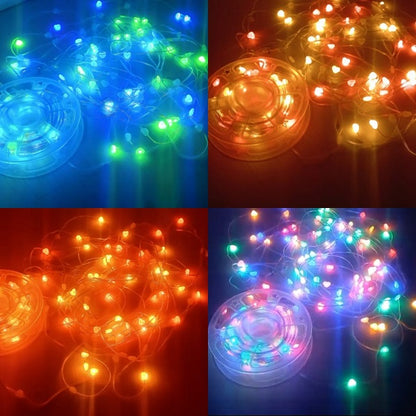 ZYF-165 50M RGB Clear Hearts 2835LED String Lights 220V