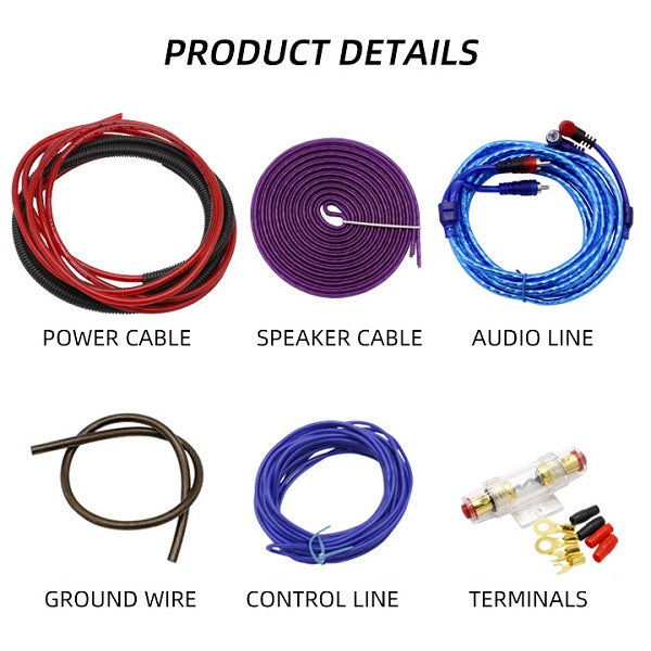 Kai Boyu MD-668 Car Amplifier Cable Kit