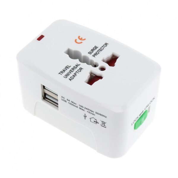 Treqa BEU-2 Universal Travel Adapter 1500Mah With Dual USB Port