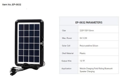 FA-EP-0632 Multifunctional 3.2W Solar Panel 6V