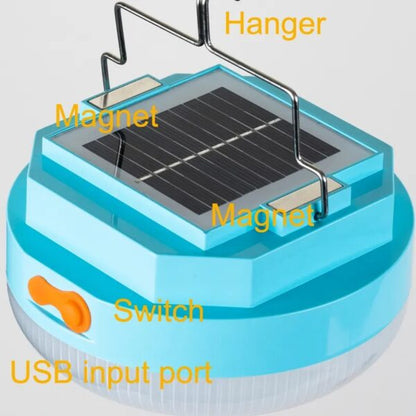 Aerbes Solar Powered 76LED Hanging Camping Light 3600Mah Battery 100W AB-TY10