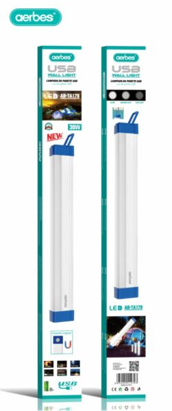 Aerbes AB-TA179 30W USB Rechargeable Emergency LED Tube Light 32CM