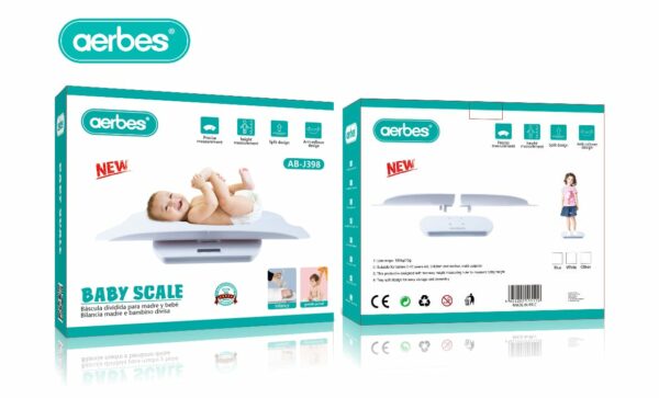 Aerbes Baby Weight Scale With  Height Measurement,Anti Roll  Over Design