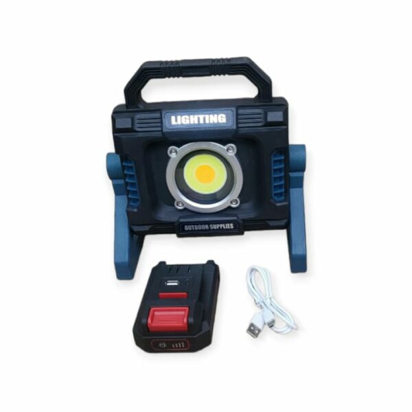 Rechargeable COB Stepless  Dimming Work Light With  Removeable Battery Pack