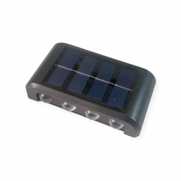 Solar Powered Up And Down LED  Outdoor Wall Lights 8LED White 2Pcs