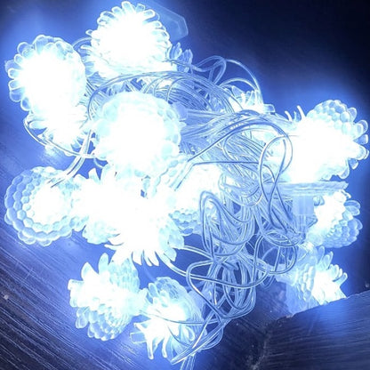 ZYF-57 Pinecone Shaped LED Fairy String Light White 5M