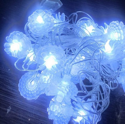 ZYF-57 Pinecone Shaped LED Fairy String Light White 5M