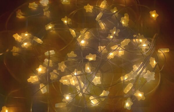 ZYF-157 50M Warm White 5 Pointed Frosted Stars 2835LED String Lights 220V