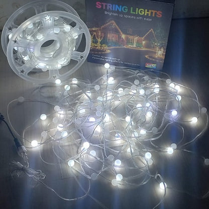 ZYF-170 50M White LED Frosted Balls 2835LED String Lights 220V