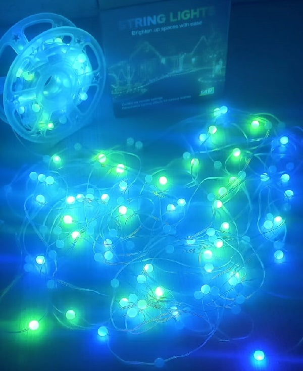 ZYF-168 50M RGB Frosted Balls 2835LED String Lights 220V