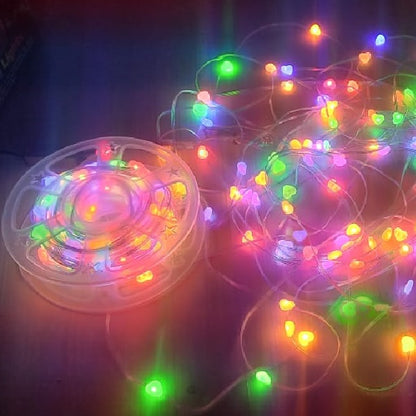 ZYF-165 50M RGB Clear Hearts 2835LED String Lights 220V