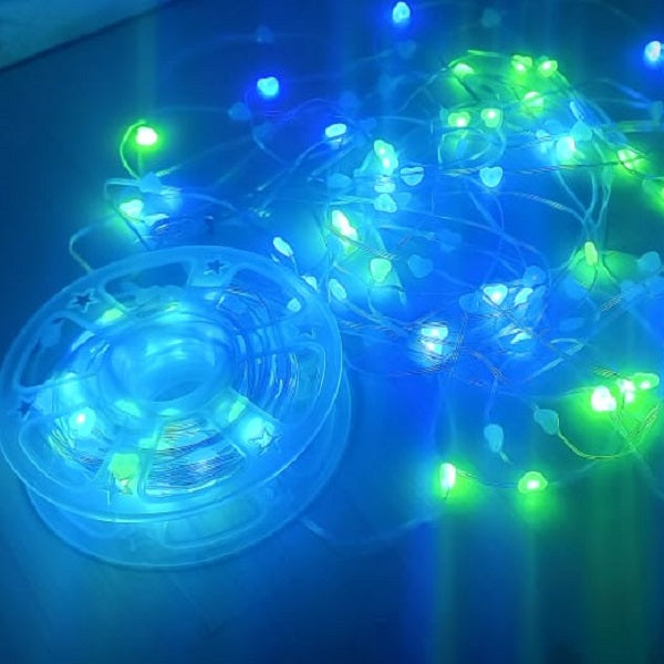 ZYF-165 50M RGB Clear Hearts 2835LED String Lights 220V