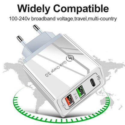 2 USB Ports+PD Type C Charger