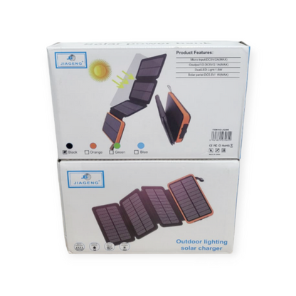 Solar Power Bank with Folding  Panels & LED Light 16800mah