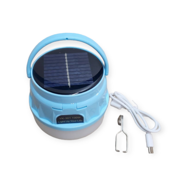 Aerbes Solar Powered Camping  Light With A Hook 100W