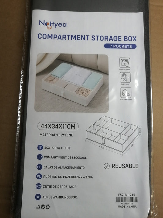 COMPARTMENT STORAGE BOX 7 POCKETS