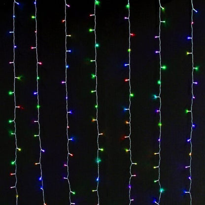 ZYF-98 LED Fairy Curtain Light With Tail Plug Extension RGB 3×0.5m