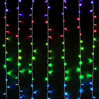 ZYF-98 LED Fairy Curtain Light With Tail Plug Extension RGB 3×0.5m