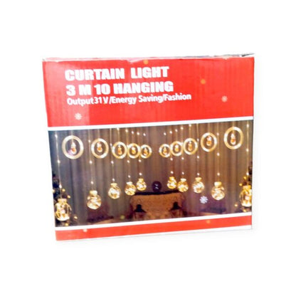 ZYF-19 Snowman Hoop & Snowman Ball LED Fairy Curtain Light Warm White