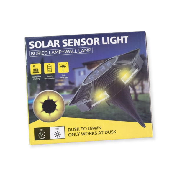 Outdoor Solar Sensor Ground Wall  Mounted Lamp 6LED