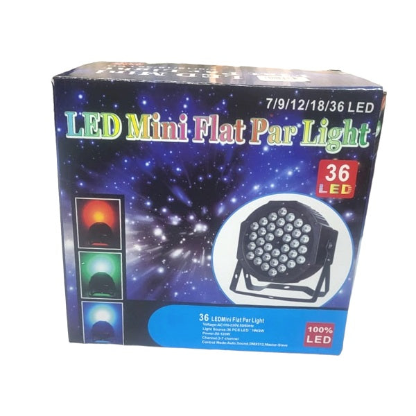 PM-002 Mini Flat Par DJ Stage Light 36 RGB LED