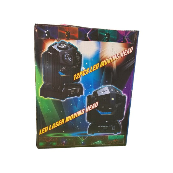 12 Moving LED Heads Laser Stage  Light