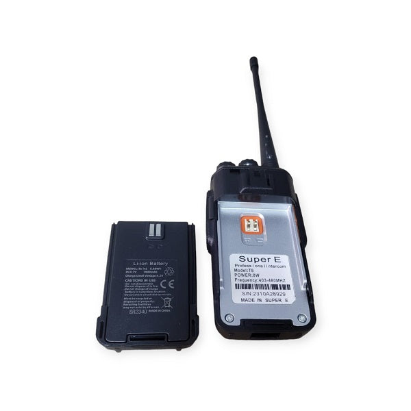 Super E 8W Dual Walkie Talkie 4.2V  1500Mah Battery