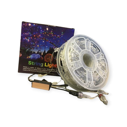 ZYF-159 50M RGB 5 Pointed Clear Stars 2835LED String Lights 220V