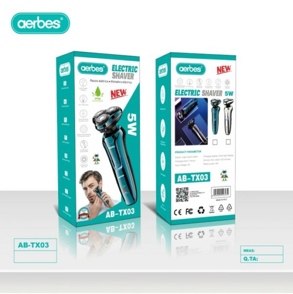 Aerbes 5W Rechargeable 3 Heads  Shaver