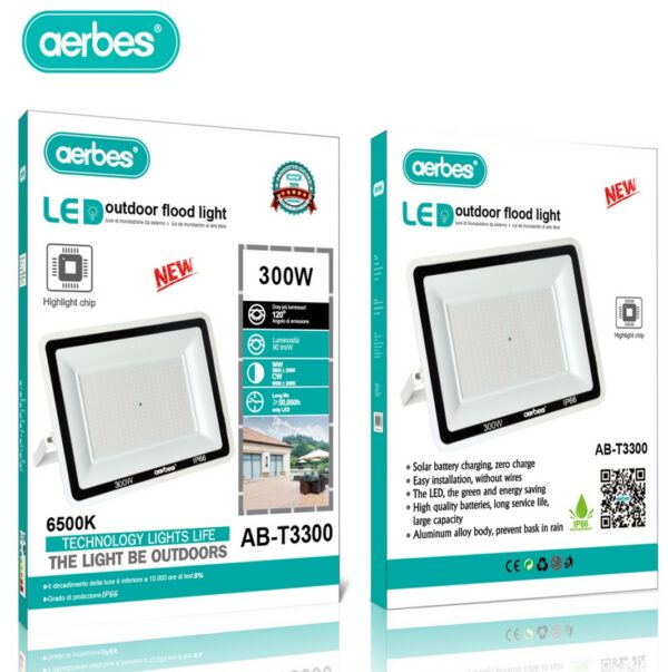 Aerbes AB-T3300 LED Outdoor Flood Light 300W 220V