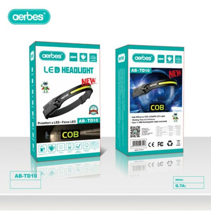 Aerbes AB-TD10 COB & LED Sensor Headlamp 800mah Battery