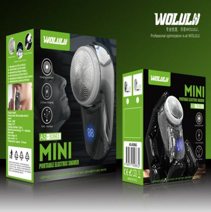 Wolulu Mini Portable Electric  Mens Shaver with Digital Display