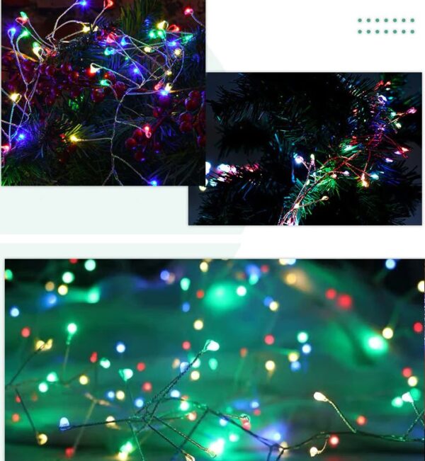 ZYF-95 Copper Wire Fairy Light 100LED RGB 220V 8 Mode Settings 3m