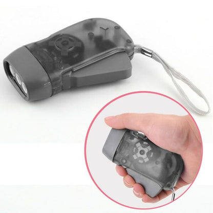 Hand Pressing Power Flashlight With 3 LED