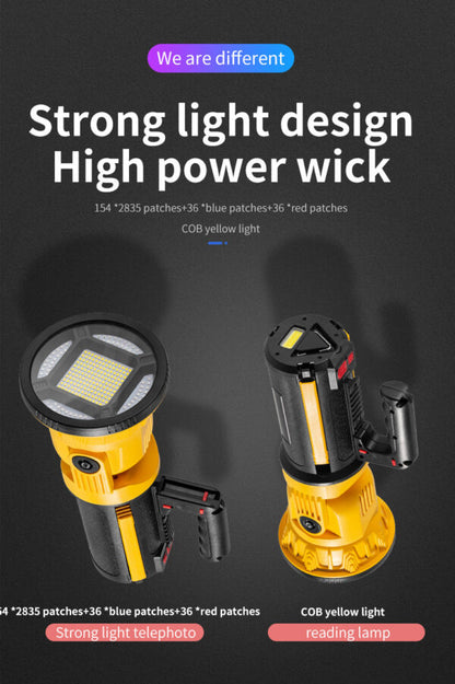 Rechargeable LED Work Light  Searchlight Doubles As A Power  Bank To Charge Electronic Devices