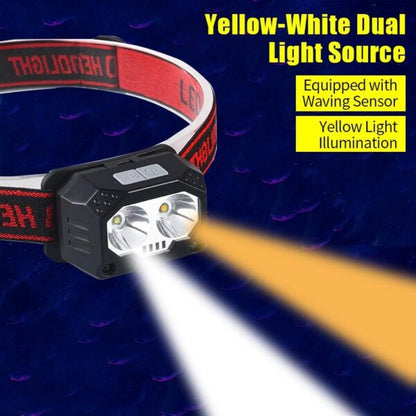 FA-601 White + Yellow Color Sensor Headlamp 2xXPE LED