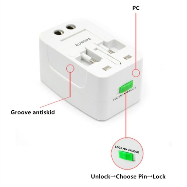 Treqa BEU-2 Universal Travel Adapter 1500Mah With Dual USB Port