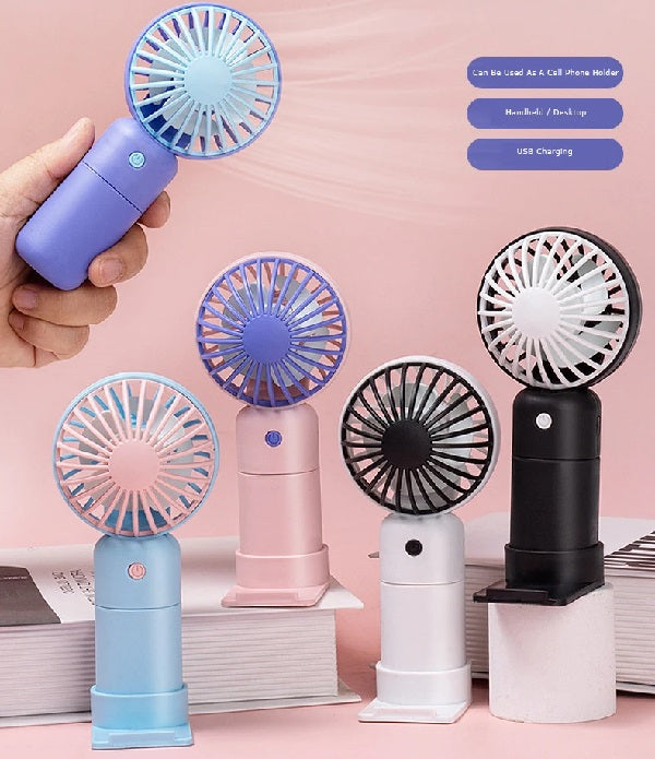 Rechargeable Mini fan With Base Phone  Holder