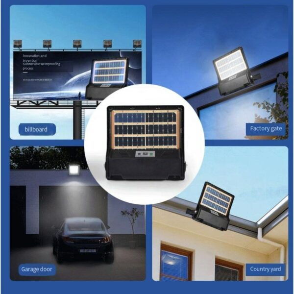 CH-200W-164 Thin Solar Light With Remote Control LEDs And Solar Panel Are Inclosed In Toughened Glass