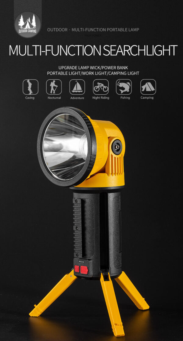 Rechargeable Multi-Function  Flashlight Portable LED  Searchlight COB Handhold Lamp  Support Mobile Phone Charging