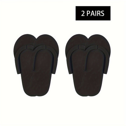 2pcsDisposable Foam Pedicure Slippers - Unscented, Great for Salons and Spas