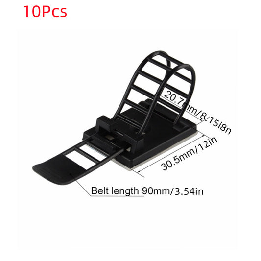 Organize Your Cables in Style with 10pcs Adjustable Cable Tie Mount Clips