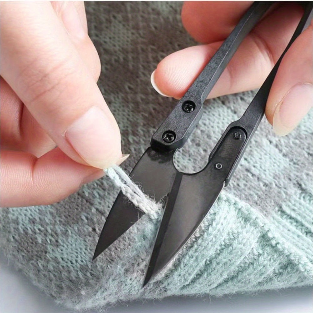 Professional Carbon Steel Tailor Scissors, 2 Pack - U-Clip, Yarn Stainless Steel Embroidery Craft Scissors for Sewing, DIY Projects, Easy to Use